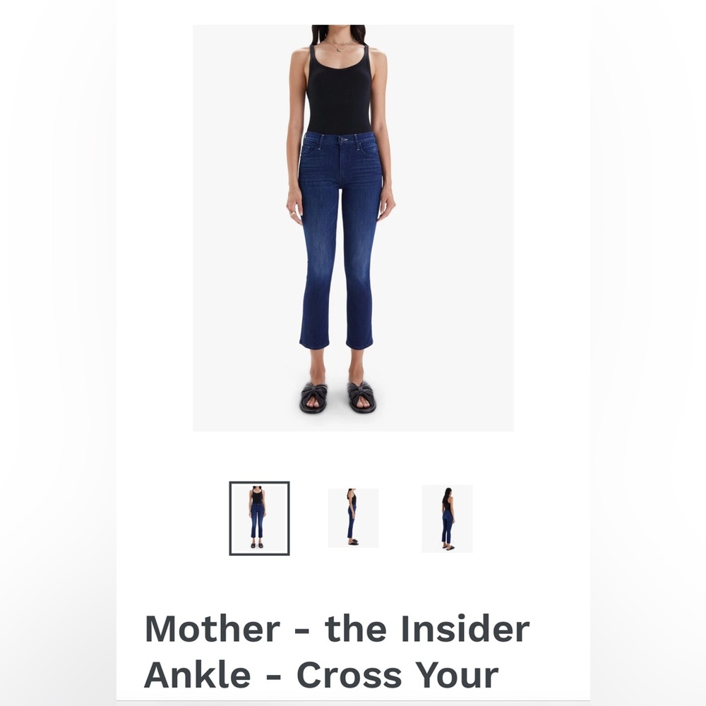 Mother Denim - The Insider Ankle Bootcut Jeans in Cross Your Fingers Size 29